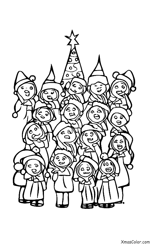 Noël / Choeur de Noël: Un chœur qui chante des chants de Noël