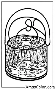 Noël / Cloches de Noël: Une cloche de Noël dans une boule à neige