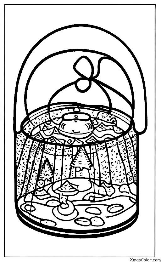 Noël / Cloches de Noël: Une cloche de Noël dans une boule à neige
