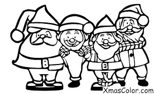 Noël / Cloches de traîneau: Père Noël sonnant les cloches de son traîneau