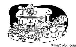 Noël / Cloches de traîneau: Un grand traîneau rouge avec des cloches brillantes