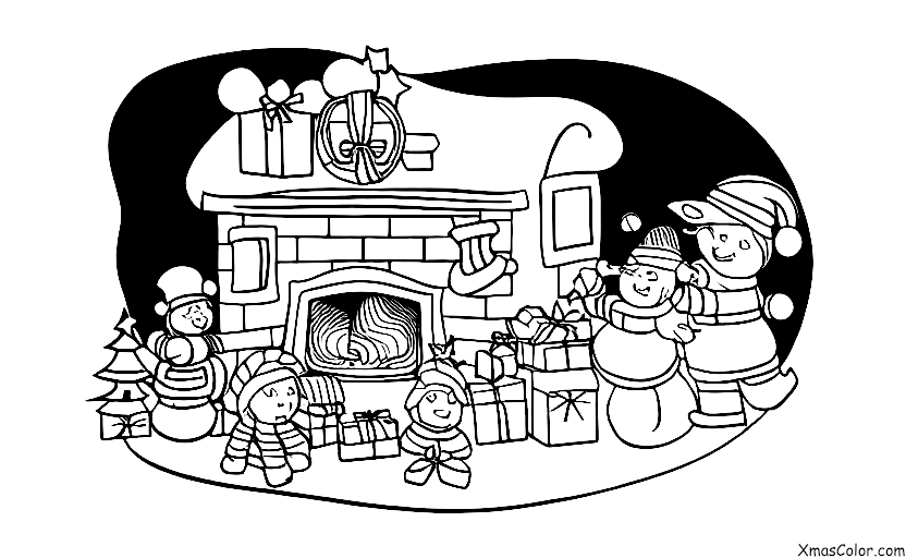 Noël / Cloches de traîneau: Un grand traîneau rouge avec des cloches brillantes