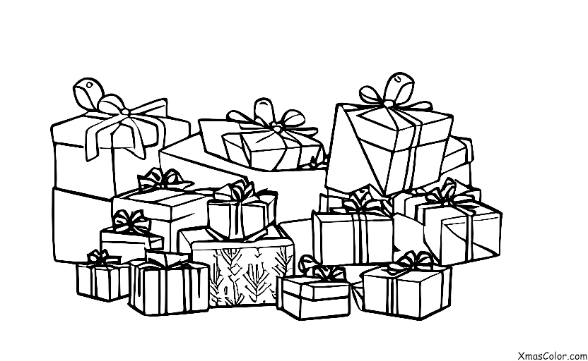 Noël / Compteur de Noël: Compte à rebours de Noël avec des cadeaux