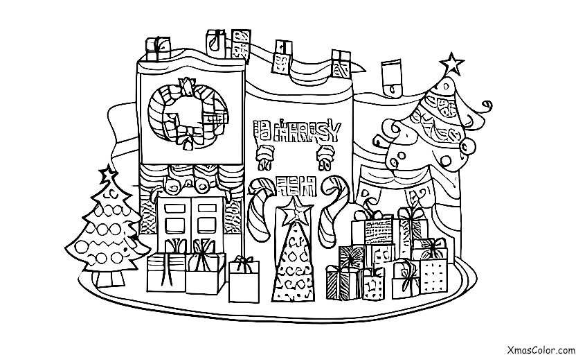 Noël / Compteur de Noël: Compte à rebours de Noël avec un calendrier de l'Avent
