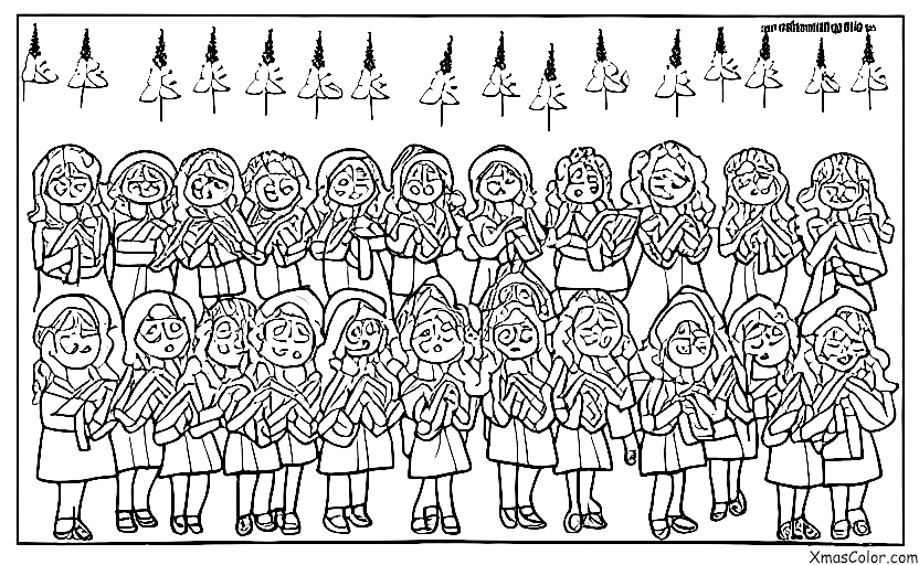 Noël / Concerts de Noël: Un chœur chantant sur scène