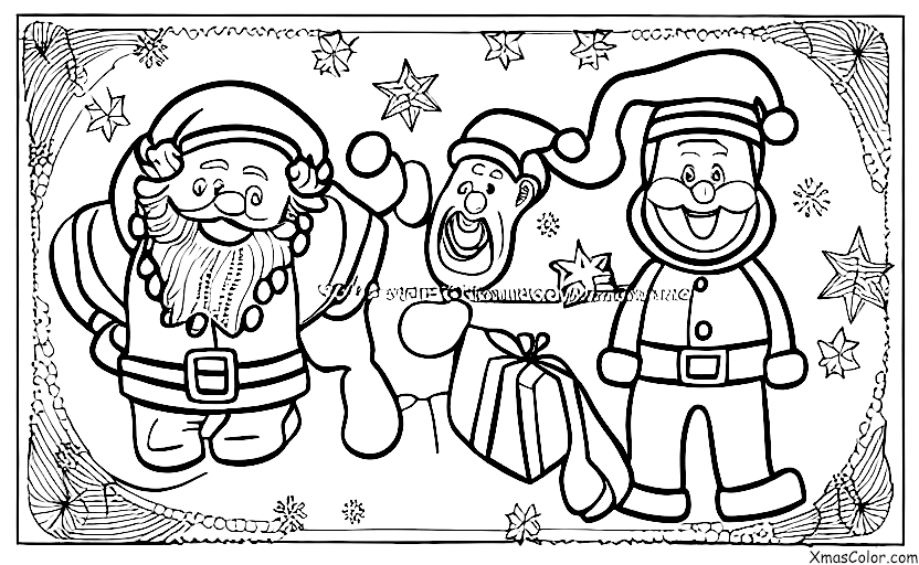 Noël / Couleurs de Noël: Santa dans son costume rouge et vert