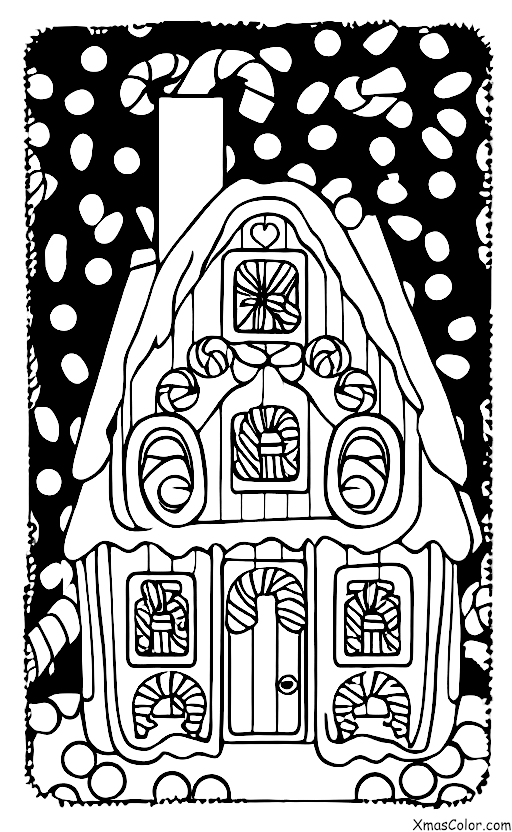Noël / Couleurs de Noël: Une maison en pain d'épice