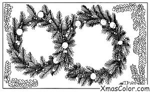 Noël / Couronnes de Noël: Couronne de feuillage simple