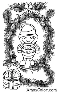 Noël / Couronnes de Noël: Couronne décorée avec des ornements