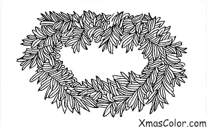 Noël / Couronnes de Noël: Couronne traditionnelle faite de houx et d'autres conifères