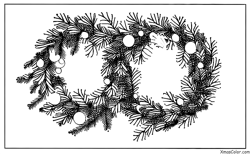 Noël / Couronnes de Noël: Un couronnes festif avec du houx et des baies