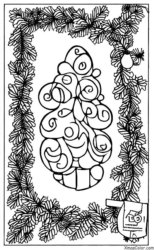 Noël / Couronnes de Noël: Un gros plan d'une couronne de Noël