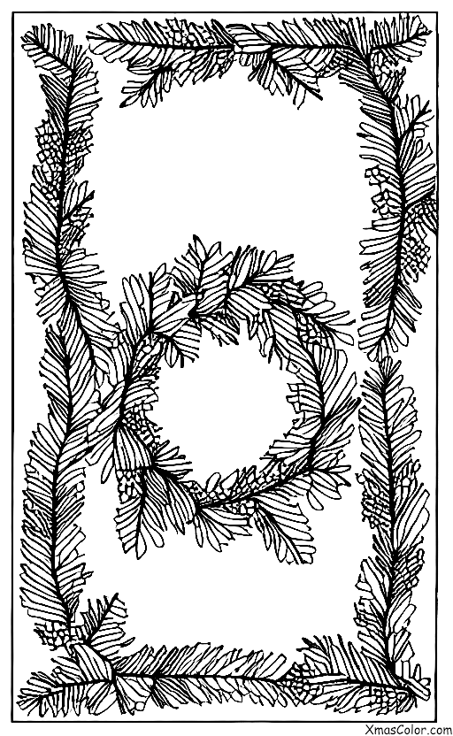 Noël / Couronnes de Noël: Un sapin naturel