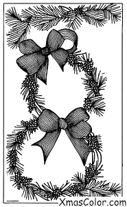 Noël / Couronnes de Noël: Une couronne de Noël avec un cadeau au centre
