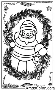 Noël / Couronnes de Noël: Une couronne fantaisiste avec le Père Noël