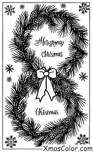 Noël / Couronnes de Noël: une couronne traditionnelle avec un message de Noël