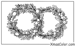 Noël / Couronnes: Couronne de Noël avec Papa Noël