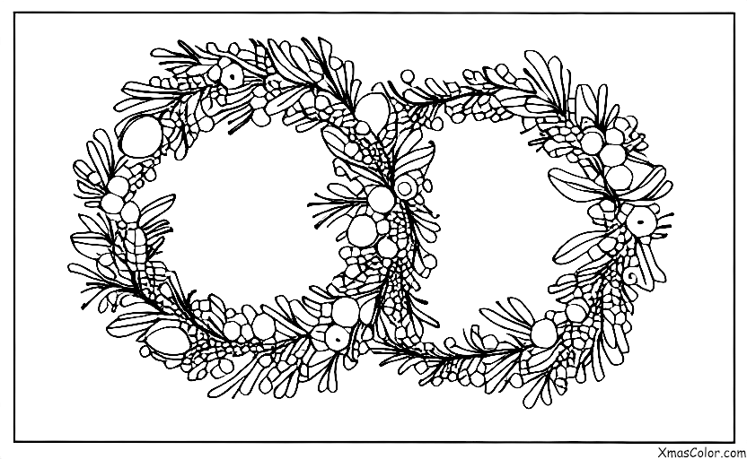 Noël / Couronnes: Couronne de Noël avec Papa Noël