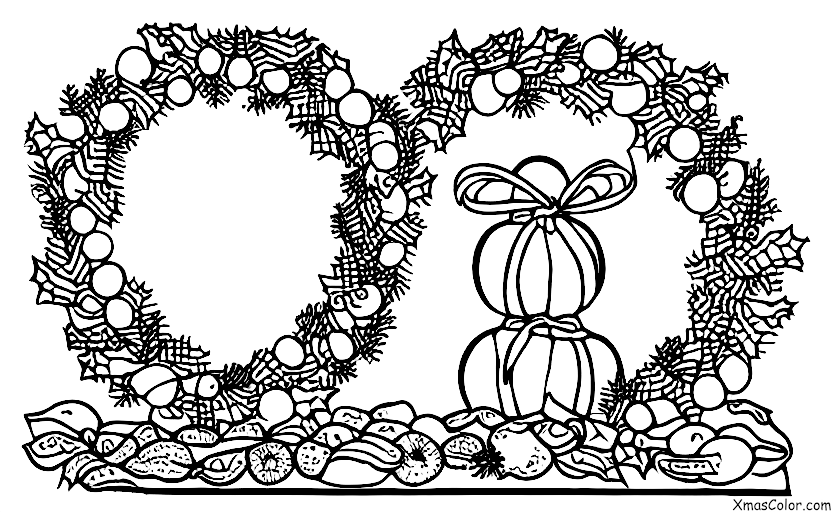 Noël / Couronnes: Un couronnement de fruit