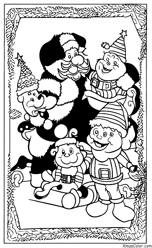Noël / Couvertures: Papa Noël et ses rennes se préparent pour la veille de Noël
