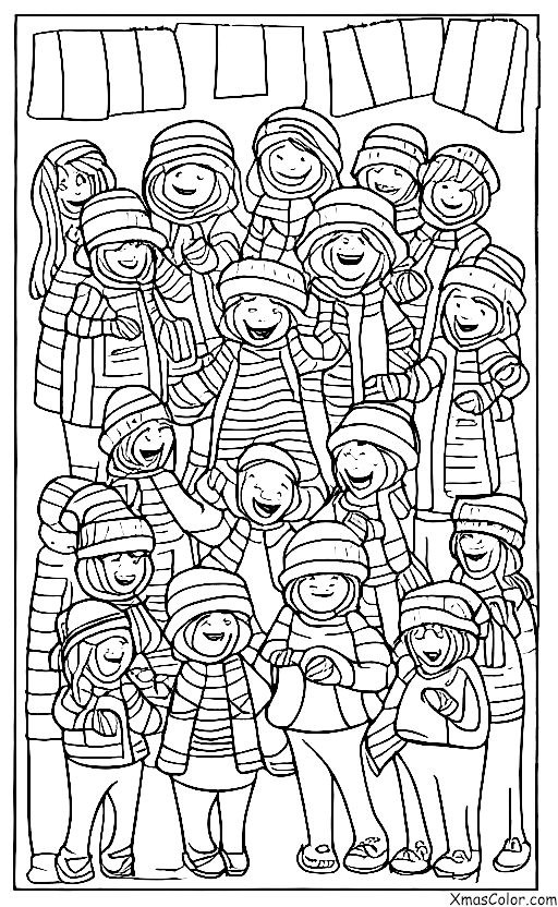 Noël / Couvertures: Un groupe de chanteurs de Noël