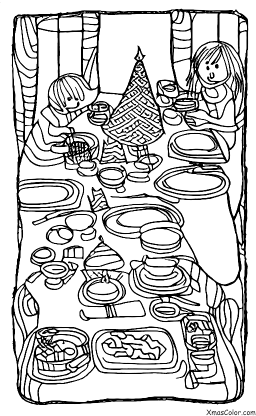 Noël / Couvertures: Une couverture de Noël comme nappe