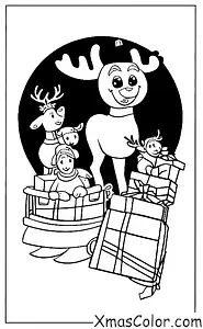 Noël / Dancer: Prancer et son équipe de rennes