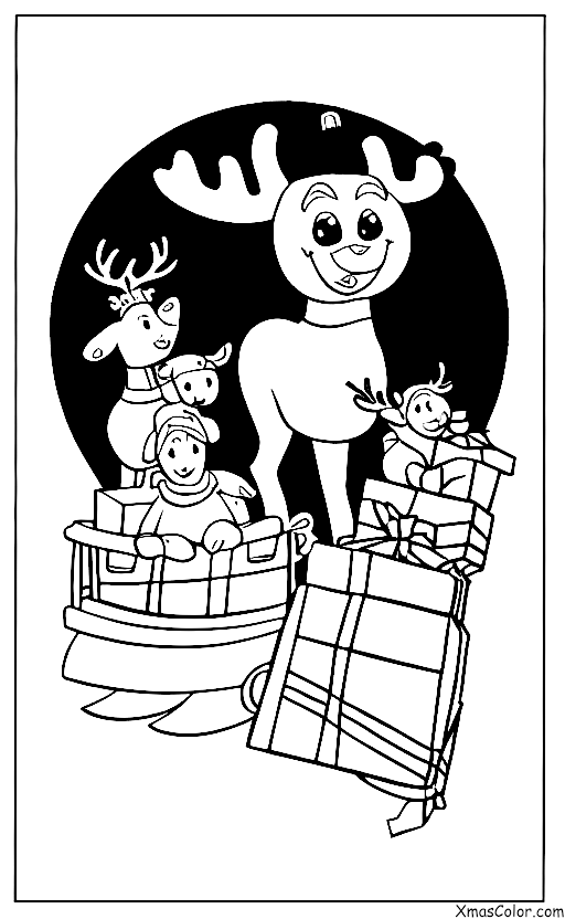 Noël / Dancer: Prancer et son équipe de rennes