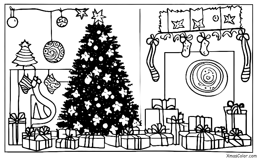 Noël / Décoration de biscuits de Noël: Un design plus complexe d'un arbre de Noël