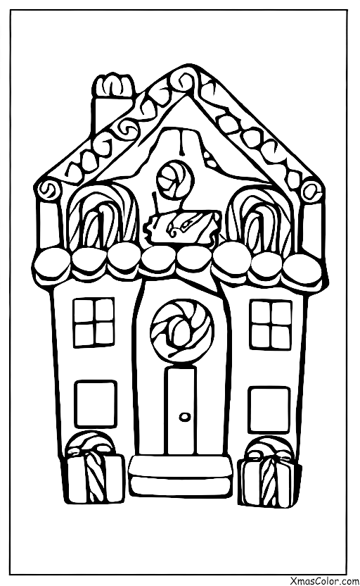 Noël / Décoration de maisons en pain d'épices: Décorer une maison en pain d'épice avec des glaçages et des bonbons