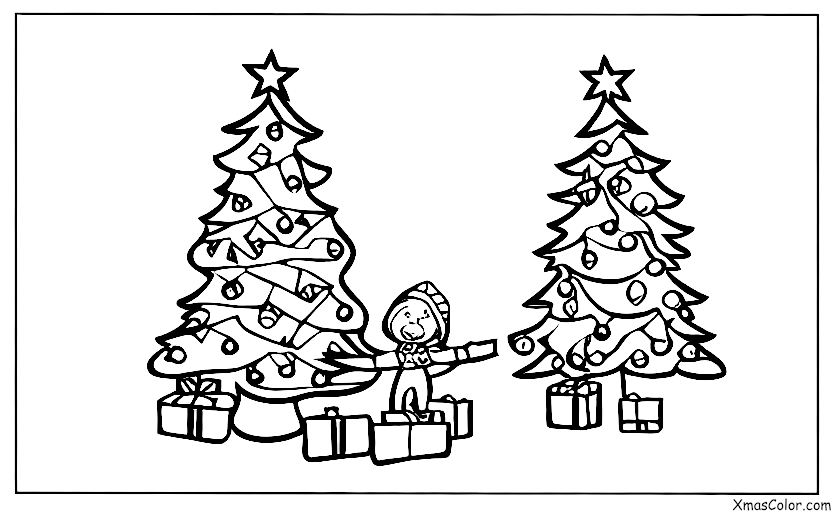 Noël / Décoration de Sapin de Noël: Décorer l'arbre avec des lumières