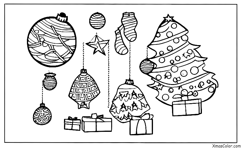 Noël / Décoration de Sapin de Noël: Décorer l'arbre avec des ornements