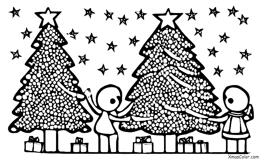Noël / Décoration de Sapin de Noël: Décorer l'arbre avec une étoile