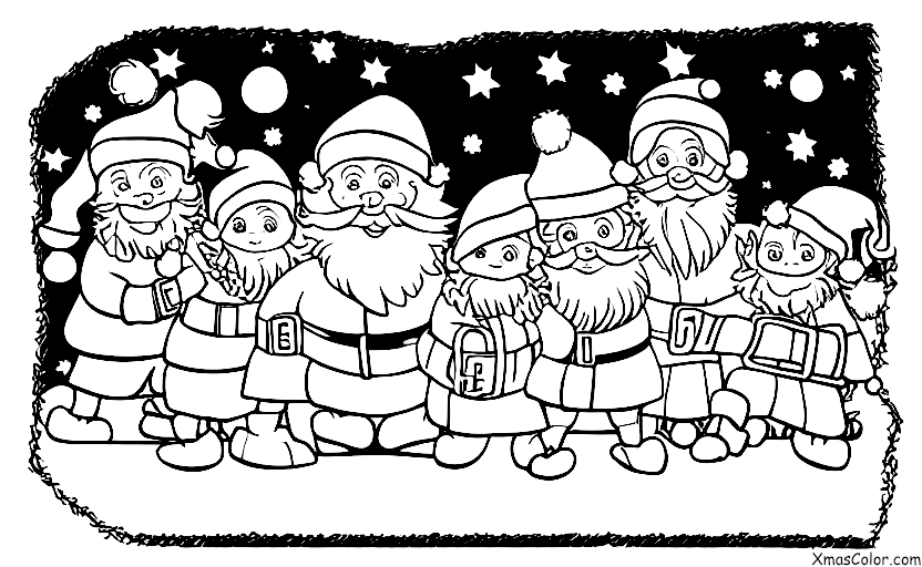 Noël / Défilés de Noël: Le père Noël conduit le défilé de Noël