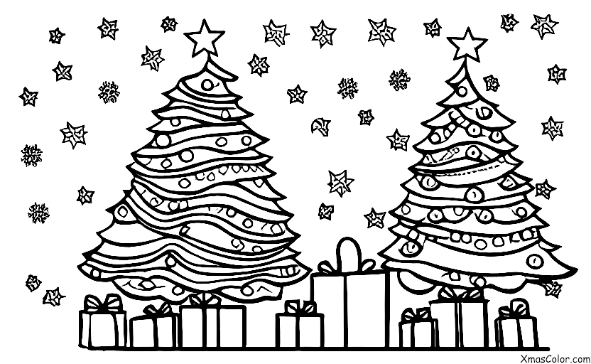 Noël / Differentes manières de décorer un sapin de Noël: Un sapin de Noël décoré avec des ornements et une guirlande