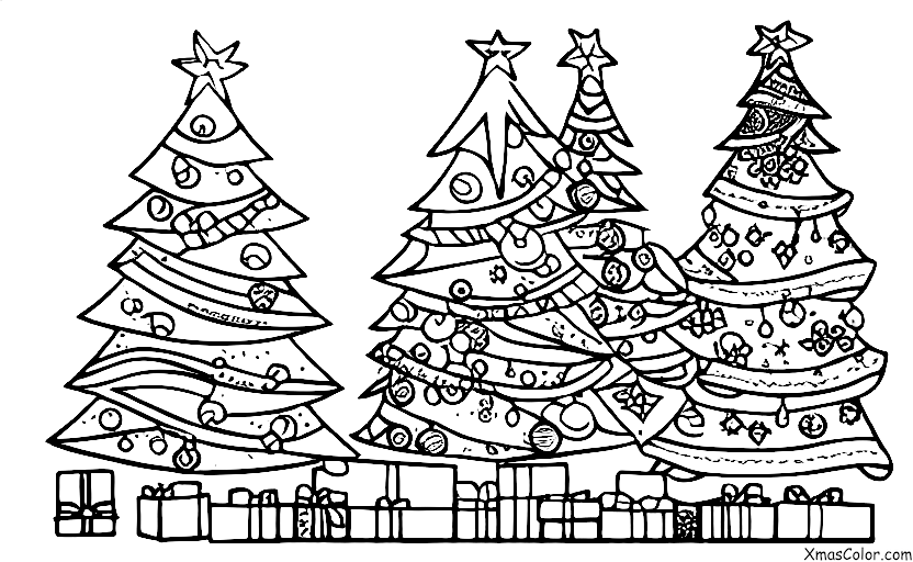 Noël / Differentes manières de décorer un sapin de Noël: Un sapin de Noël décoré avec des ornements