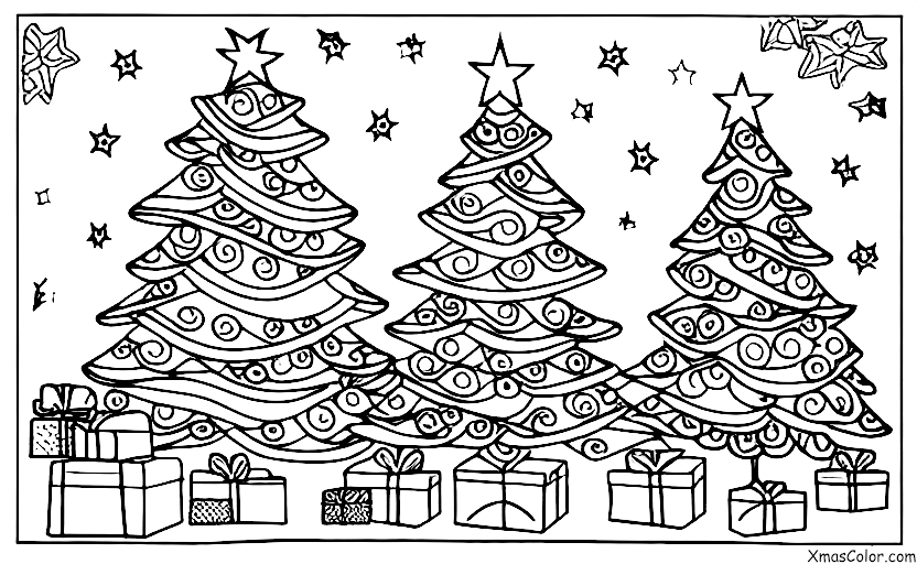 Noël / Differentes manières de décorer un sapin de Noël: Un sapin de Noël décoré avec toutes les lumières
