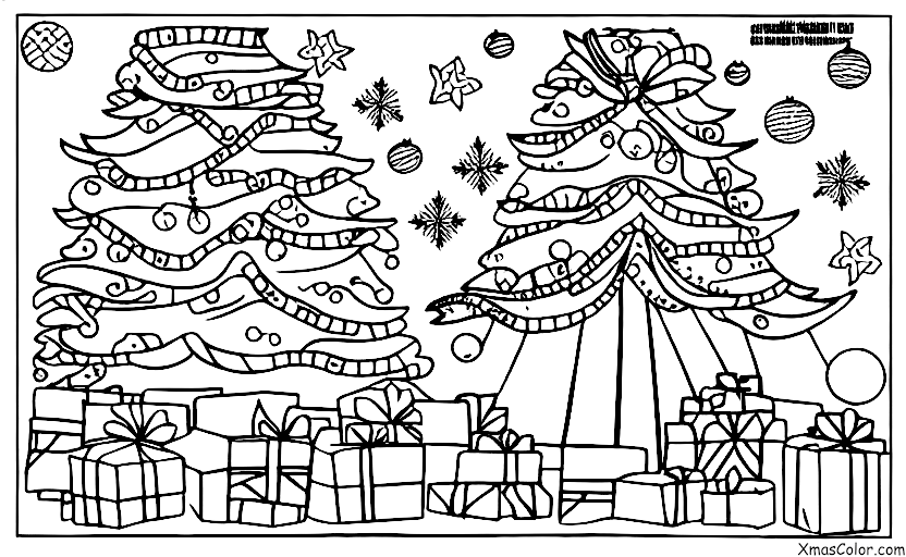 Noël / Differentes manières de décorer un sapin de Noël: Un sapin de Noël orné de rubans