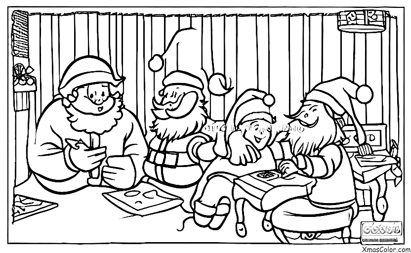 Noël / Écrire des lettres à papa Noël: Papa Noël écrit une lettre à un enfant