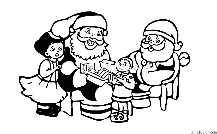 Noël / Écrire des lettres à papa Noël: Un enfant reçoit une lettre de papa Noël