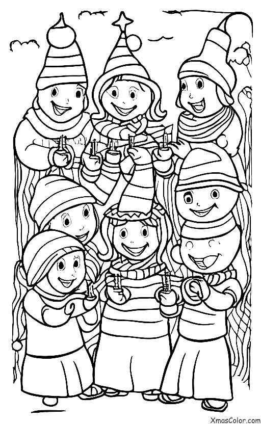 Noël / Enfants: Enfants qui chantent des cantiques de Noël