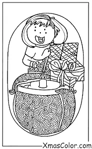 Noël / Envoyer des cartes de Noël: Un enfant qui décore une carte de Noël