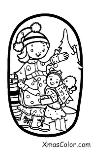 Noël / Envoyer des cartes de Noël: Un enfant qui envoie une carte de Noël