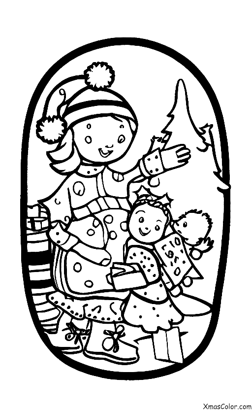 Noël / Envoyer des cartes de Noël: Un enfant qui envoie une carte de Noël