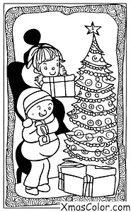 Noël / Envoyer des cartes de Noël: Un enfant qui reçoit une carte de Noël