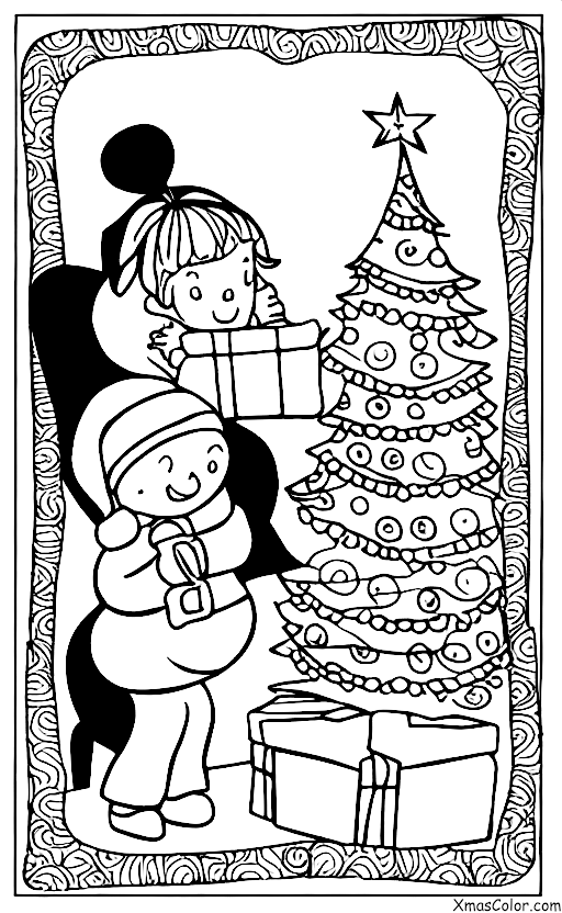 Noël / Envoyer des cartes de Noël: Un enfant qui reçoit une carte de Noël