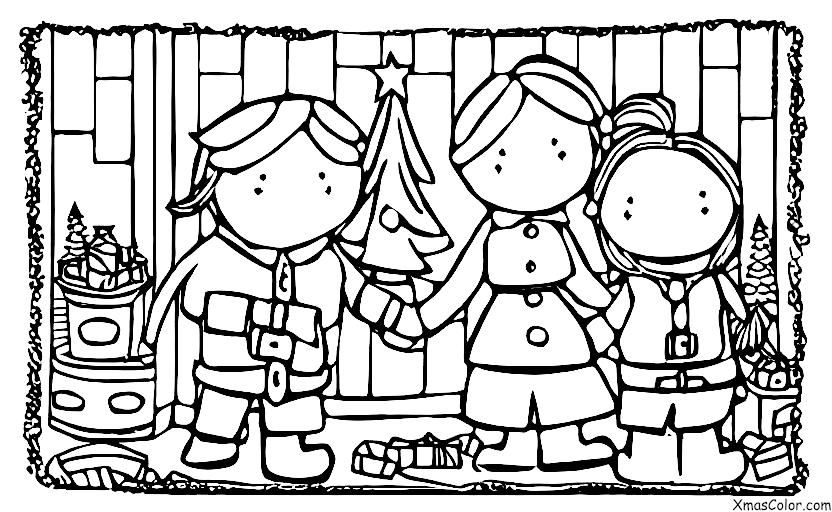 Noël / Espoir: Un couple regardant tomber la neige
