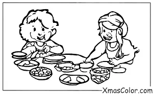 Noël / Faire des biscuits de Noël: Ajout des ingredients