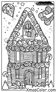 Noël / Faire des biscuits de Noël: Fabrication de maisons de pain d'épices