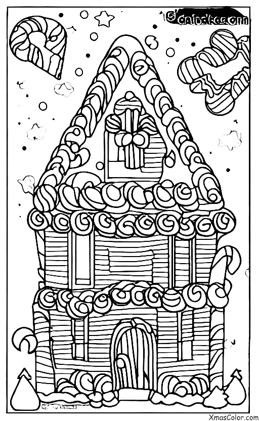 Noël / Faire des biscuits de Noël: Fabrication de maisons de pain d'épices